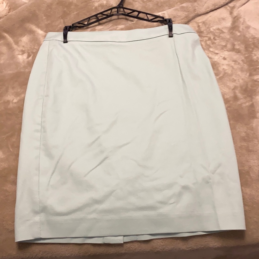 CAbi mint cotton and spandex skirt size 6